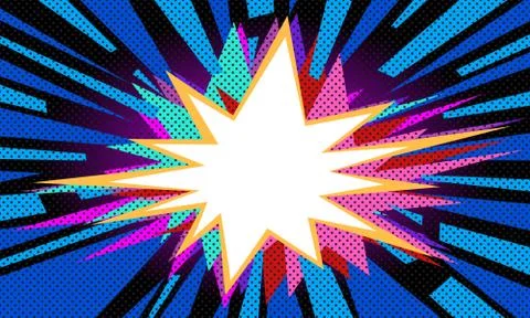 Pop art background blue Illustrazione stock