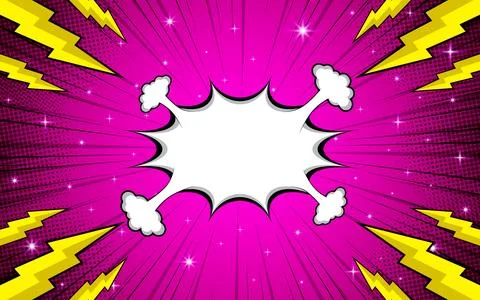 Pop art background. Comic pattern with speech bubbles. Halftone retro duoto.. Stockillustratie