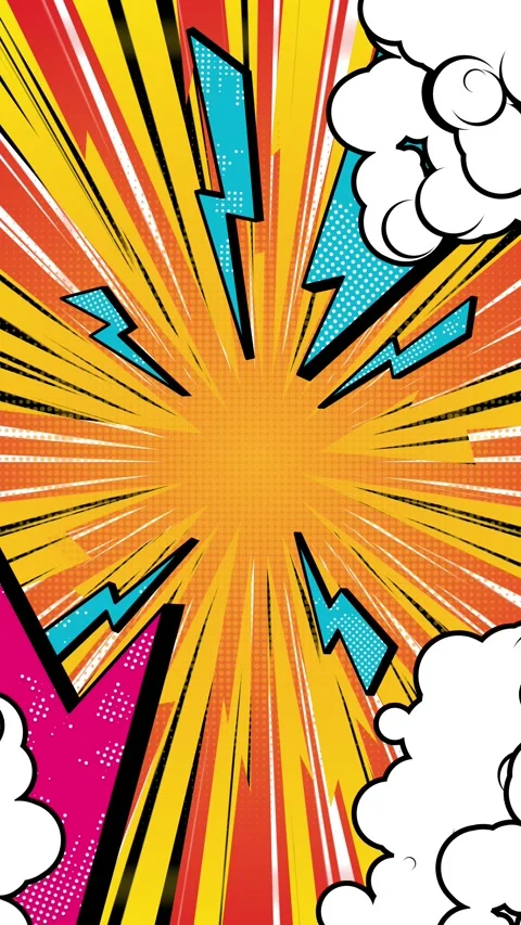 Pop art background with explosions and lightning 動画素材 270525960