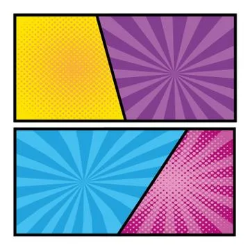 Pop art background frames vector illustration イラスト素材