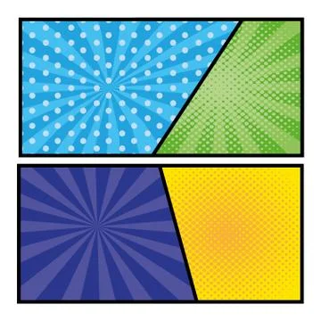 Pop art background frames vector illustration Illustrazione stock