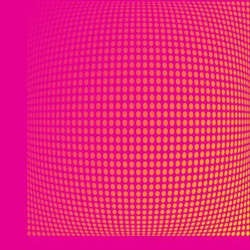 Pop art background orange dots over pink backdrop Stock Illustration