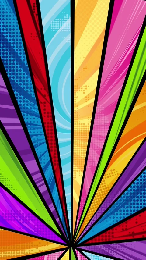 Pop art background with polka dots and shapes. Stock Footage 255646830