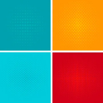 Pop art background vector set Stock Illustration
