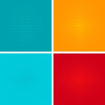Pop art background vector set Stock Illustration