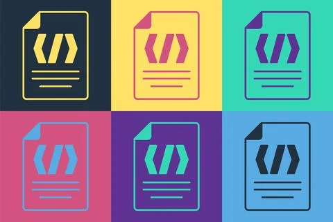 Pop art Binary code icon isolated on color background. Vector Stock Illustration