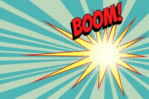 Pop art boom background 스톡 일러스트