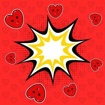 Pop art bubble on halftone. Stockillustratie