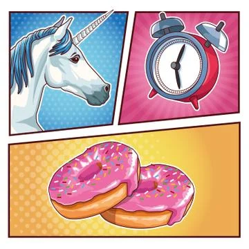 Pop art cartoons Illustrazione stock