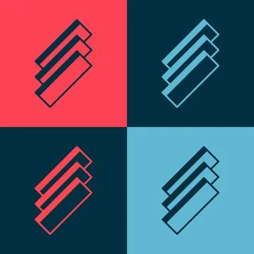 Pop art Cigarette rolling papers pack icon isolated on color background. Vector Stock Illustration