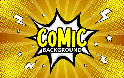 Pop art comic background. Cartoon Vector Illustration Stock Illustration