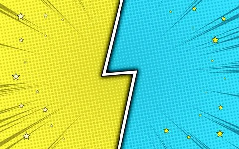 Pop art comic background. Cartoon fighting background. Stock Illustration