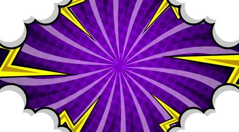 Pop art comic background with cloud and star. Cartoon Vector Illustration Stockillustratie