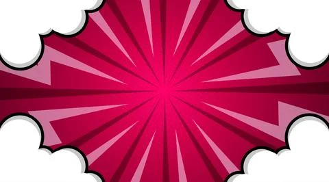 Pop art comic background with clouds. Cartoon Vector Illustration Stock Illustration