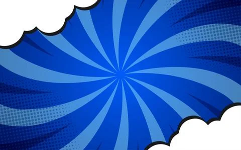 Pop art comic background with clouds. Cartoon Vector Illustration Illustrazione stock