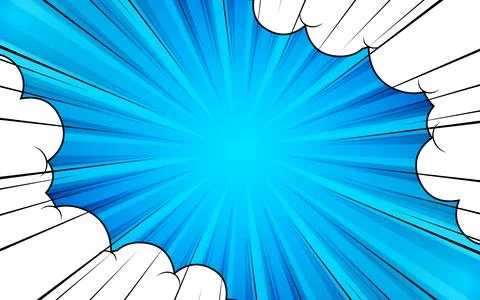 Pop art comic background with clouds. Vector Illustration. Stock Illustration
