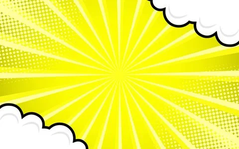Pop art comic background with clouds. Vector Illustration. 스톡 일러스트