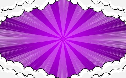 Pop art comic background with clouds. Cartoon Vector Illustration. Illustrazione stock