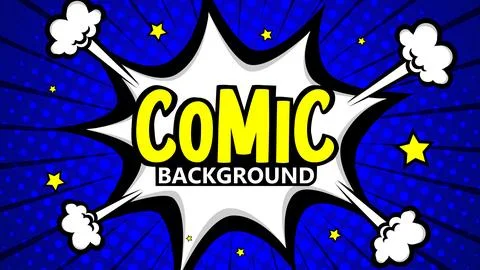 Pop art comic background. Colored Cartoon Vector Illustration イラスト素材