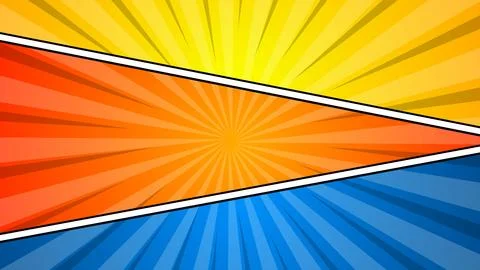 Pop art comic background. Colored Cartoon Vector Illustration Illustrazione stock