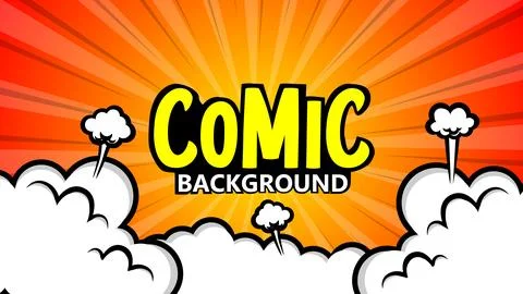 Pop art comic background. Colored Cartoon Vector Illustration 스톡 일러스트