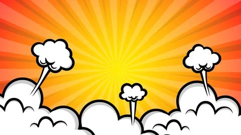 Pop art comic background. Colored Cartoon Vector Illustration Stock Illustration