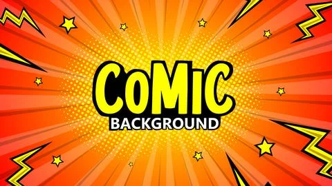 Pop art comic background. Colored Cartoon Vector Illustration Illustrazione stock