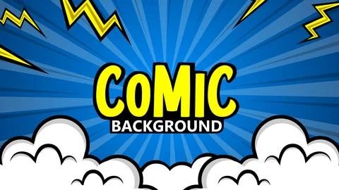 Pop art comic background. Colored Cartoon Vector Illustration Stock Illustration