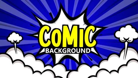 Pop art comic background. Colored Cartoon Vector Illustration Stock Illustration