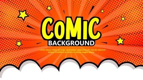 Pop art comic background. Colored Cartoon Vector Illustration Stock Illustration