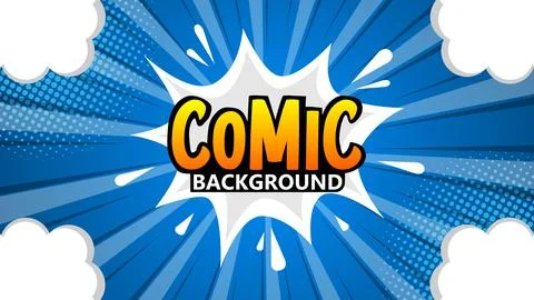 Pop art comic background. Colored Cartoon Vector Illustration Stockillustratie