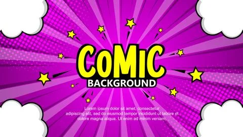 Pop art comic background. Colored Cartoon Vector Illustration Illustrazione stock
