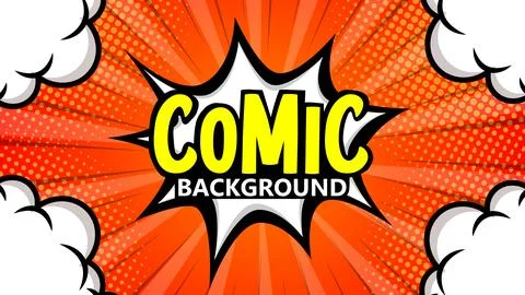 Pop art comic background. Colored Cartoon Vector Illustration Stock Illustration
