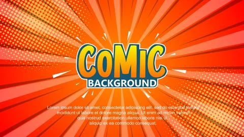 Pop art comic background. Colored Cartoon Vector Illustration Stock Illustration