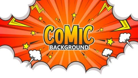 Pop art comic background. Colored Cartoon Vector Illustration Illustrazione stock