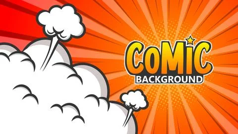 Pop art comic background. Colored Cartoon Vector Illustration Stock Illustration