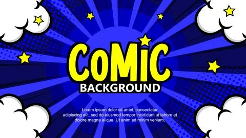 Pop art comic background. Colored Cartoon Vector Illustration 스톡 일러스트