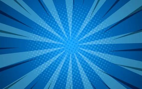 Pop art comic background lightning blast halftone dots. Vector Illustrations Stock Illustration