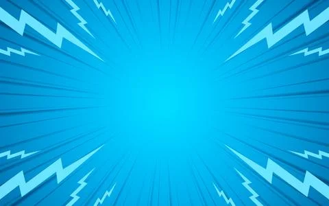 Pop art comic background with lightning flash. Vector Illustration. Stock Illustration