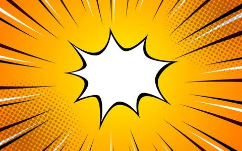 Pop art comic background. Vector halftone illustration. Vintage background .. Illustrazione stock