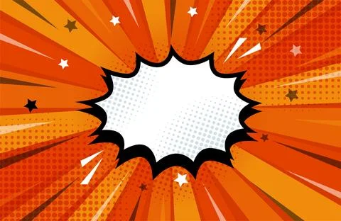 Pop art comic blank background on red Stock Illustration