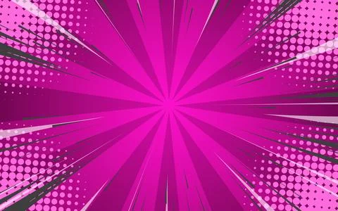 Pop art comic book background. Trendy and creative pop art halftone style b.. 库存插图