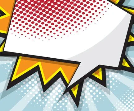 Pop art, comic book, comic background, speech bubble comic vector illustration 库存插图