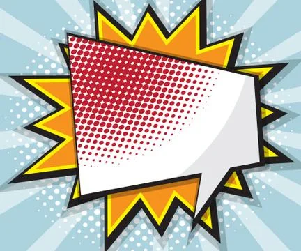 Pop art, comic book, comic background, speech bubble comic vector illustration Stock Illustration
