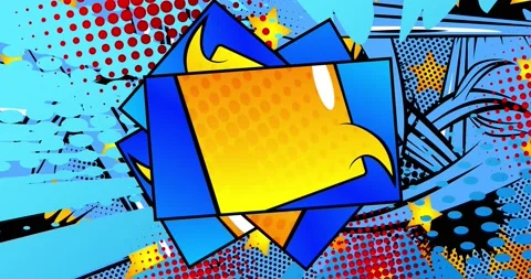 Pop Art Comic Book Rectangle Background Stock Footage 167930276