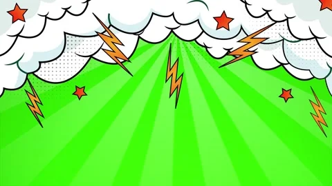 Pop art comic book style background with vibrant panels seamless 4k video Stock Footage 293046101