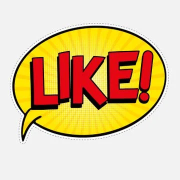 Pop art comic book text speech bubble Stock Illustration