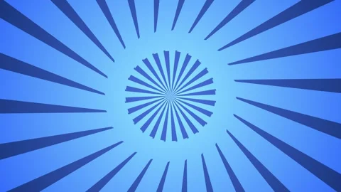 Pop art comic cartoon style spiral rays animation isolated on blue background Vídeos de archivo 329693098