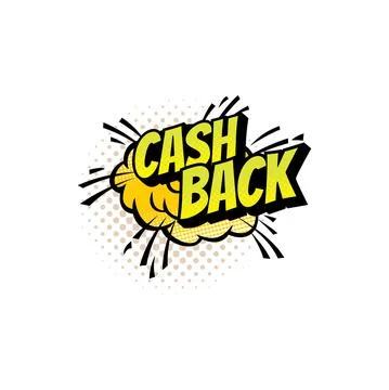 Pop art comic cash back cloud isolated sign icon Illustrazione stock