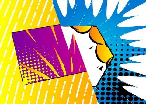 Pop art comic design colored background. Comic book illustration. Vector comi Stock Illustration
